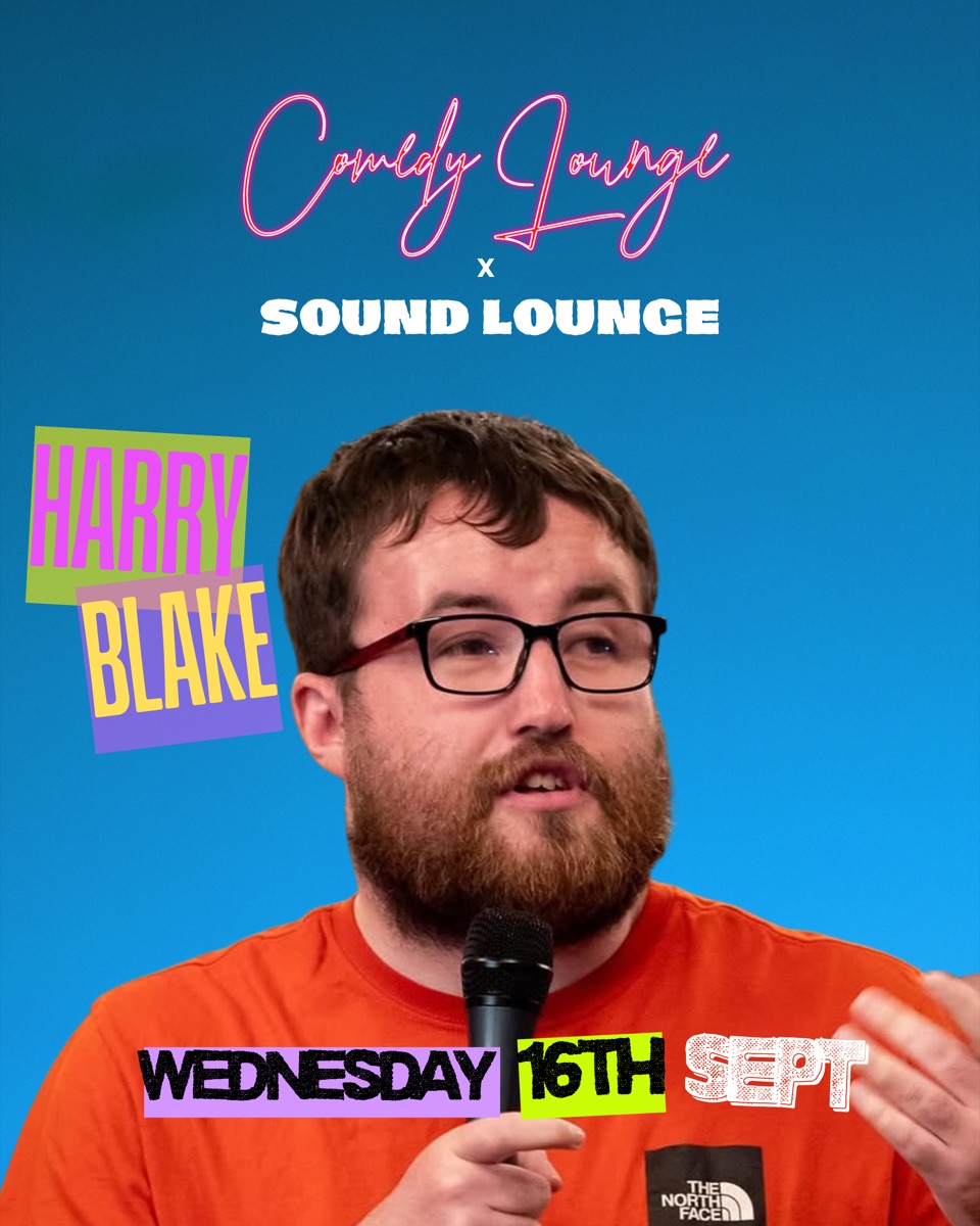 Harry Blake poster for Comedy Lounge on Wednesday 16 September
